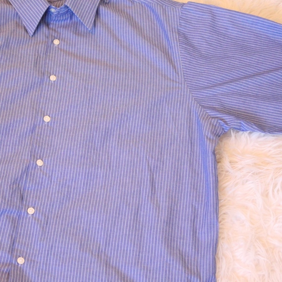 Van Heusen Other - Van Heusen Mens Blue Pinstriped Button Down Shirt